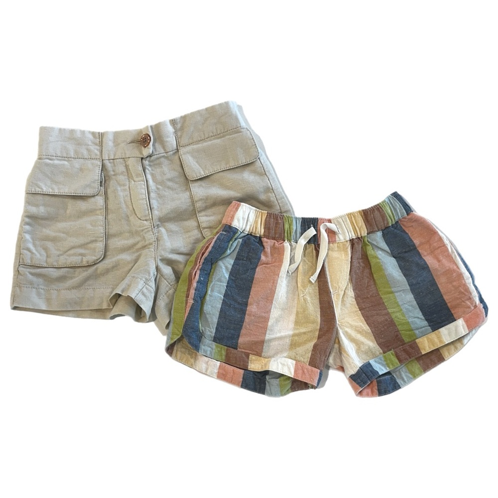 Roxy and Janie and Jack Beige and Multicolor Kids Shorts